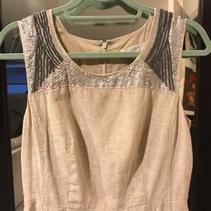 Adorable Linen Loft Dress with Sequin Detail